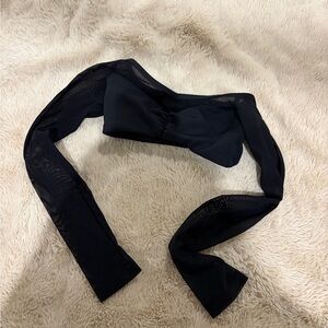 Five the label dancewear Violet Long Sleeve Bra Black child large